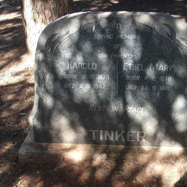 TINKER Harold 1873-1947 &amp; Ethel Mary 1878-1961