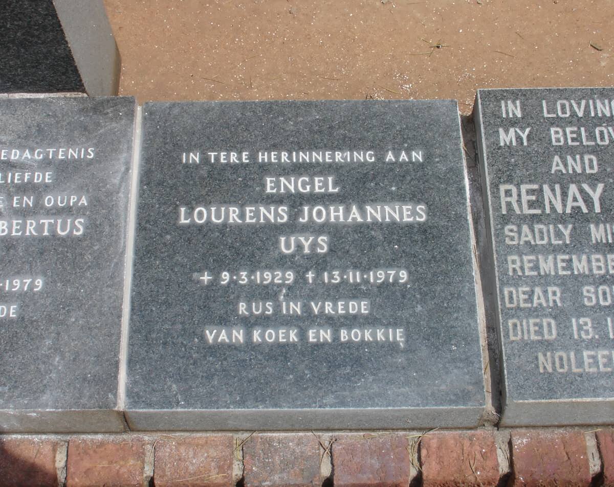 UYS Engel Lourens Johannes 1929-1979