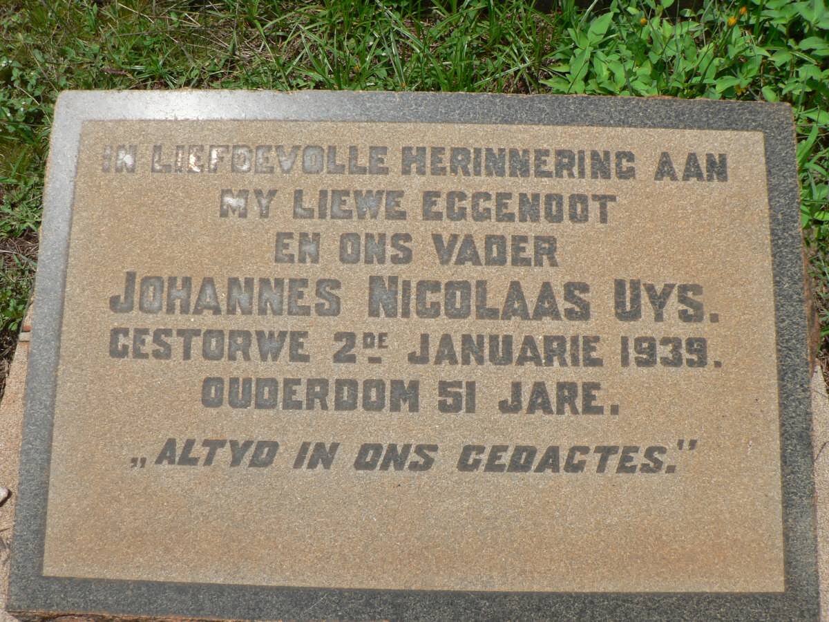 UYS Johannes Nicolaas -1939