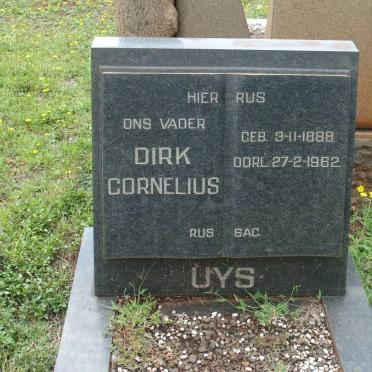 UYS Dirk Cornelius 1888-1962