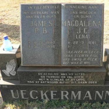 UECKERMANN James P.B. 1940-1998 &amp; Magdalena J.C. 1941-
