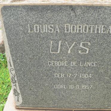 UYS Louisa Dorothea nee DE LANGE 1904-1957