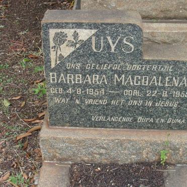 UYS Barbara Magdalena 1954-1955