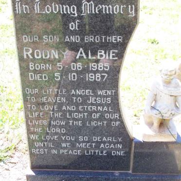 VENTER Rodny Albie 1985-1987