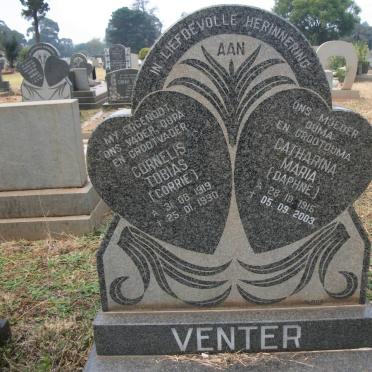 VENTER Cornelis Tobias 1919-1990 &amp; Catharina Maria 1916-2003