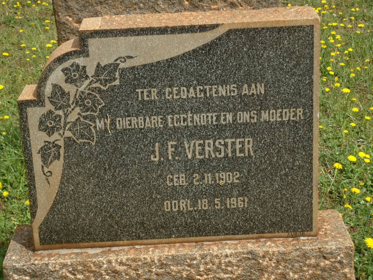 VERSTER J.F. 1902-1961