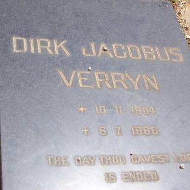 VERRYN Dirk Jacobus 1904-1966