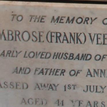 VEEVERS Ambrose -1953