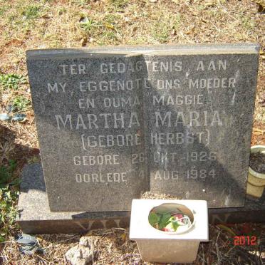 VILJOEN Martha Maria nee HERBST 1926-1984