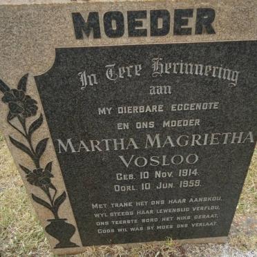 VOSLOO Martha Magrietha 1914-1959