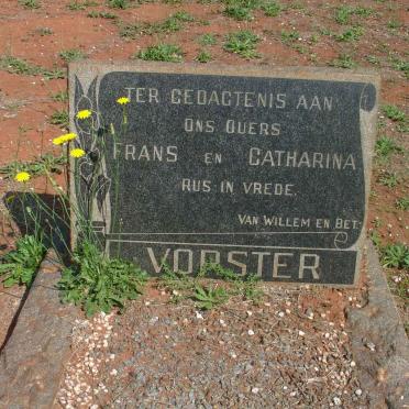 VORSTER Frans &amp; Catharina