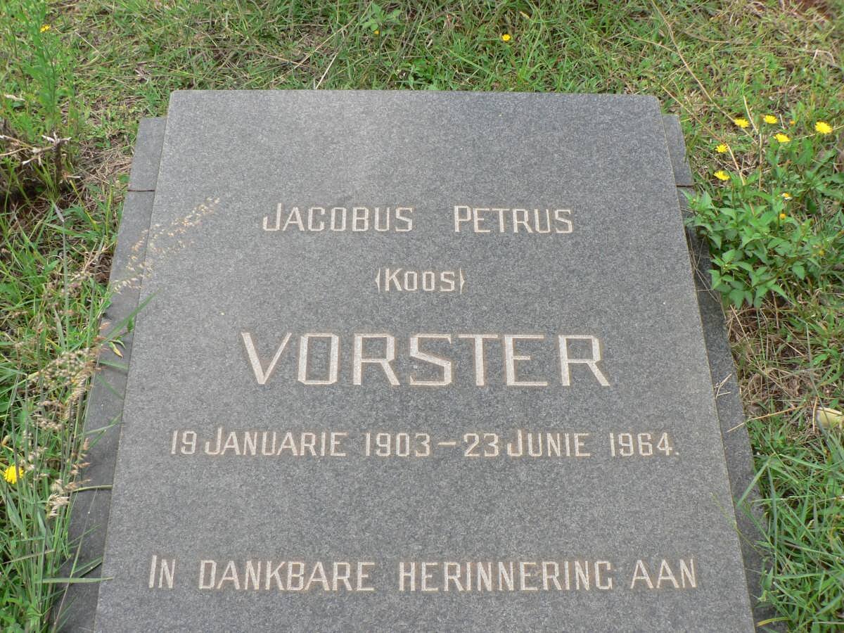 VORSTER Jacobus Petrus 1903-1964