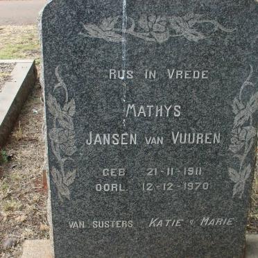 VUUREN Mathys, Jansen van 1911-1970