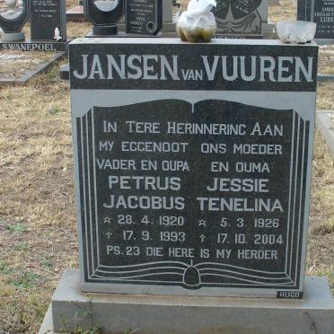 VUUREN Petrus Jacobus, Jansen van 1920-1993 &amp; Jessie Tenelina 1926-2004
