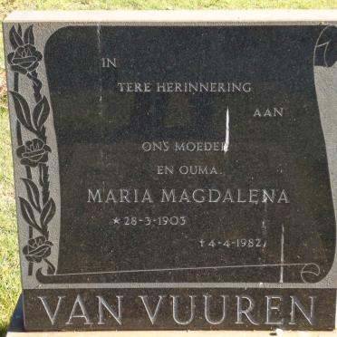 VUUREN Maria Magdalena, van 1903-1982
