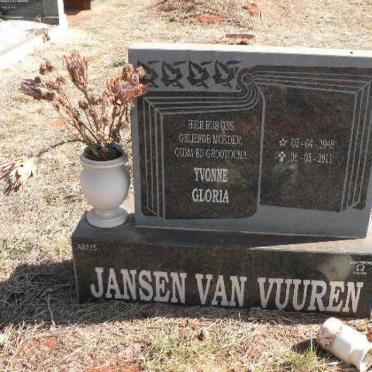 VUUREN Yvonne Gloria, Jansen van 1948-2011