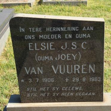 VUUREN Elsie J.S.C., van 1906-1983