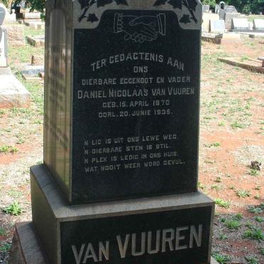 VUUREN Daniel Nicolaas, van 1870-1935