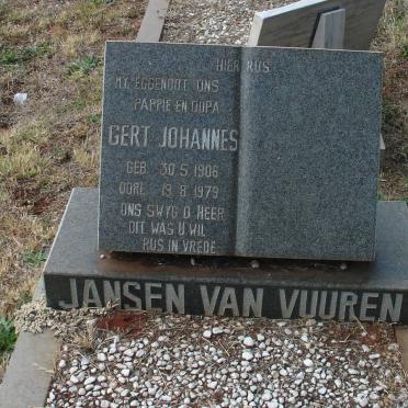VUUREN Gert Johannes, Jansen van 1906-1979