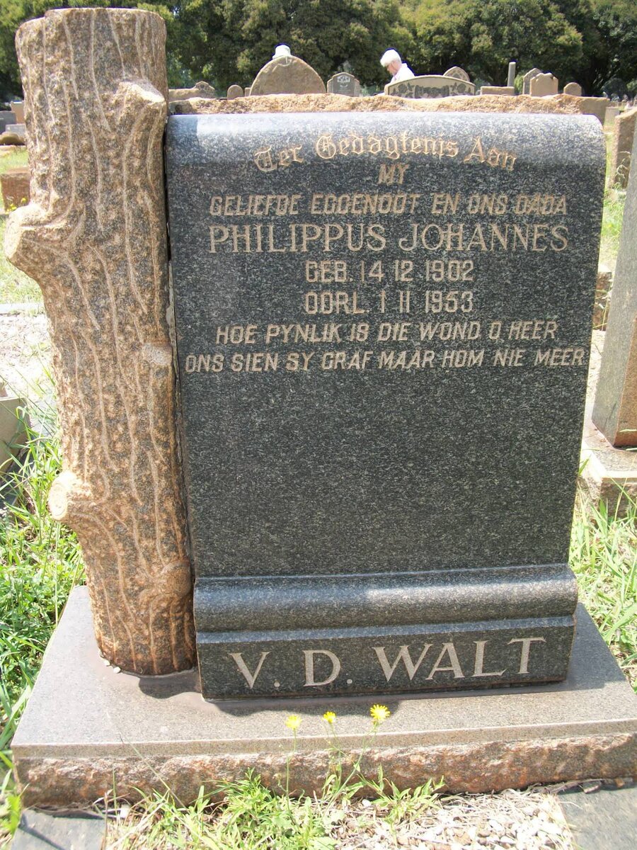 WALT Philippus Johannes, v.d. 1902-1953