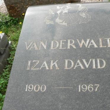 WALT Izak David, van der 1900-1967