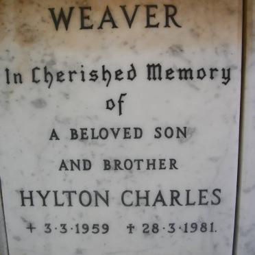 WEAVER Hylton Charles 1959-1981