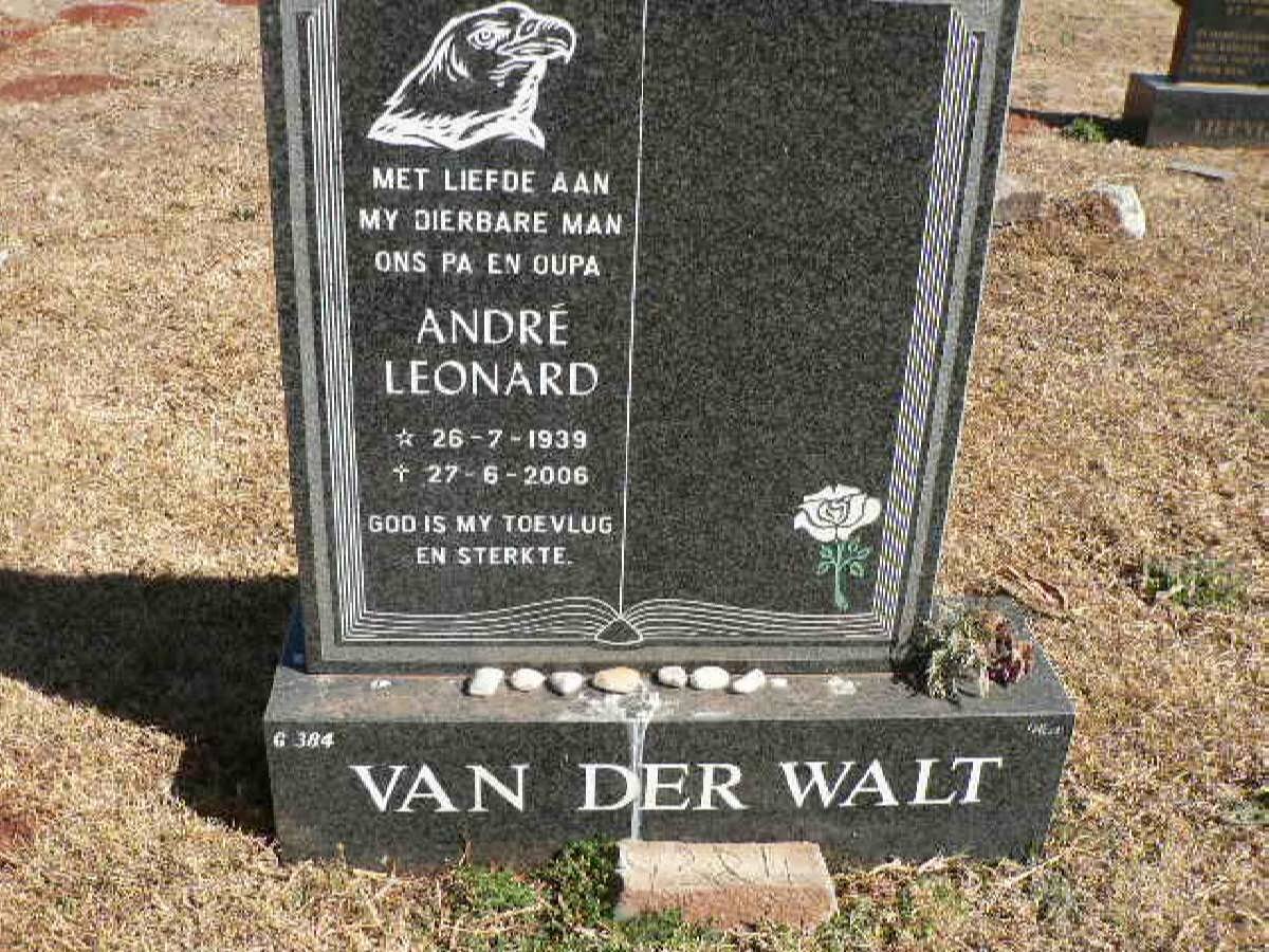 WALT André Leonard, van der 1939-2006