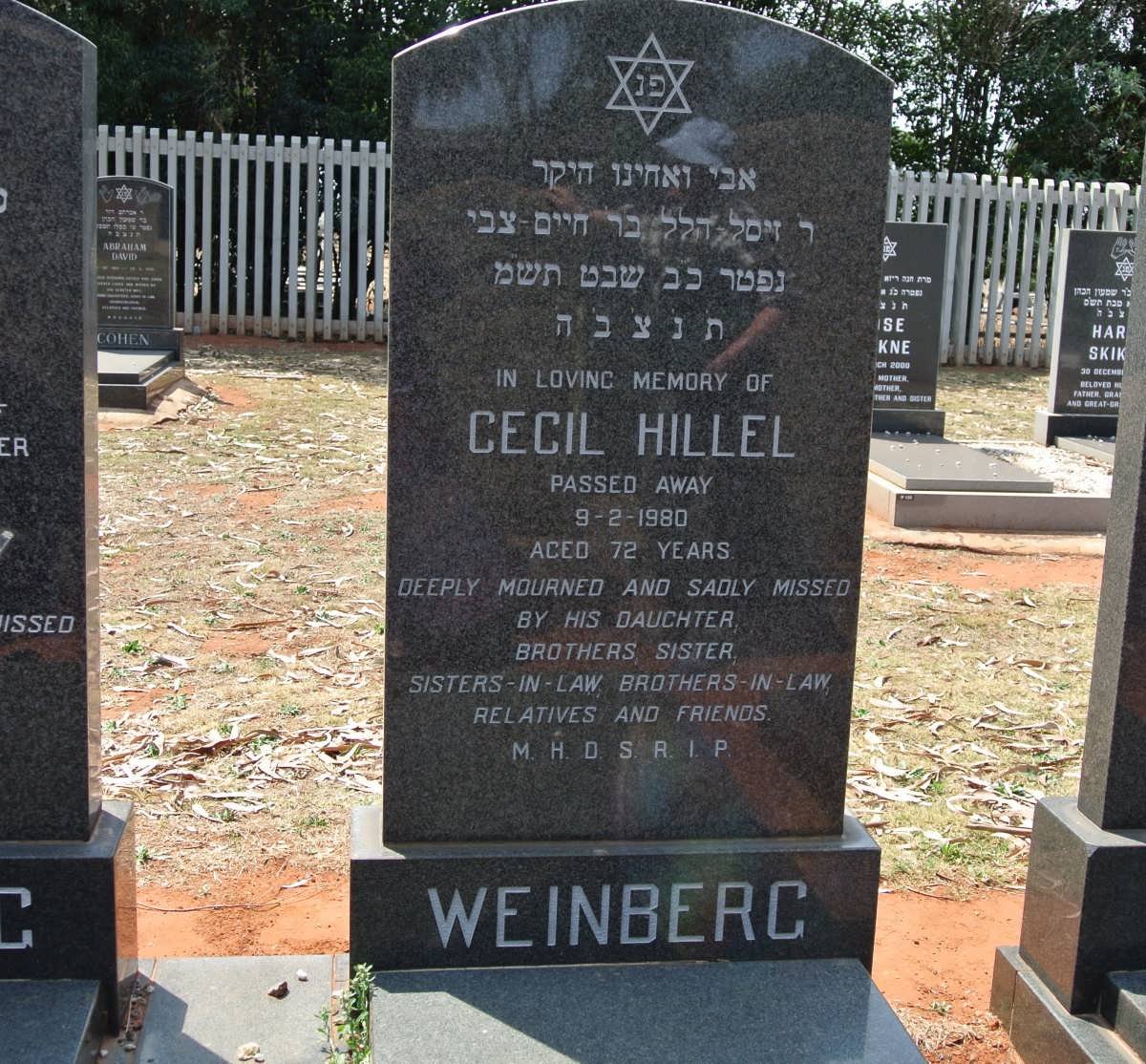 WEINBERG Cecil Hillel -1980