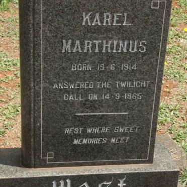 WEST Karel Marthinus 1914-1965