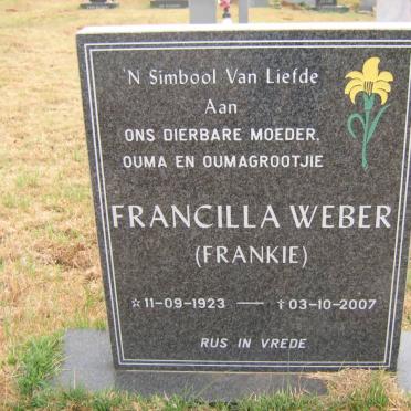 WEBER Francilla 1923-2007