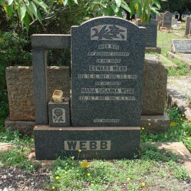 WEBB Edward 1887-1951 &amp; Maria Susanna 1892-1957