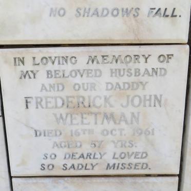 WEETMAN Frederick John -1961