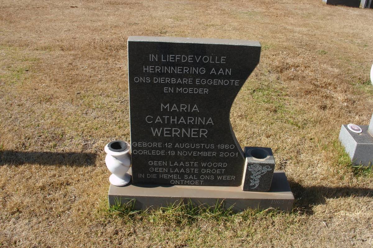 WERNER Maria Catharina 1960-2001