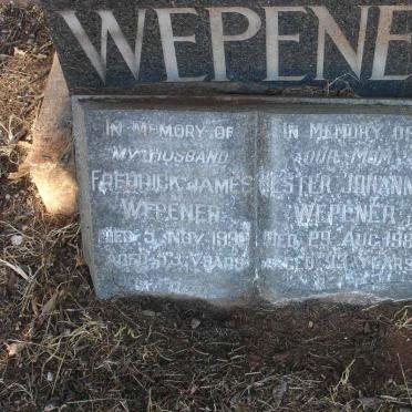 WEPENER Fredrick James -19?? &amp; Hester Johanna -1982 :: WEPENER Christie 1914-1919 :: WEPENER Eileen -1943 