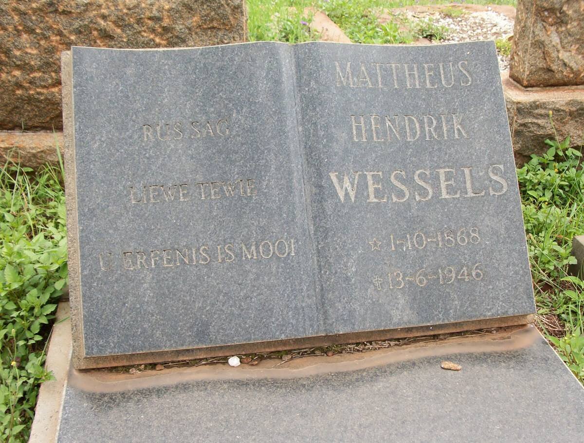 WESSELS Mattheus Hendrik 1869-1946