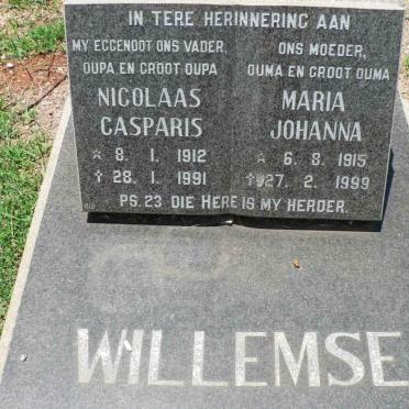 WILLEMSE Nicolaas Casparis 1912-1991 &amp; Maria Johanna 1915-1999