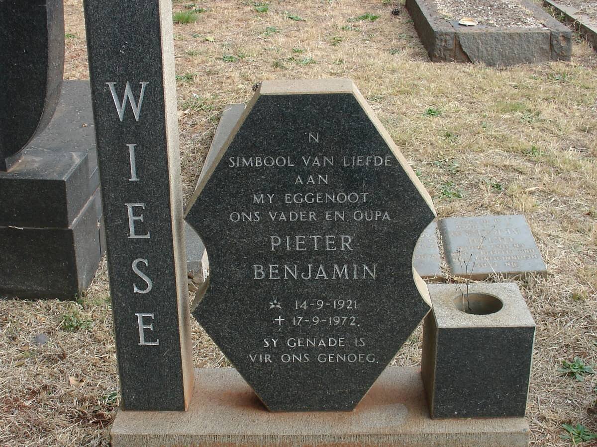 WIESE Pieter Benjamin 1921-1972