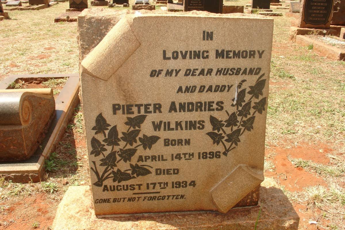 WILKINS Pieter Andries 1896-1934
