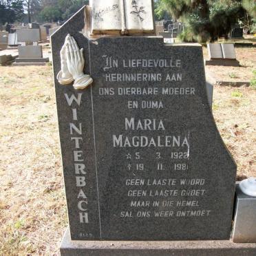 WINTERBACH Maria Magdalena 1922-1981