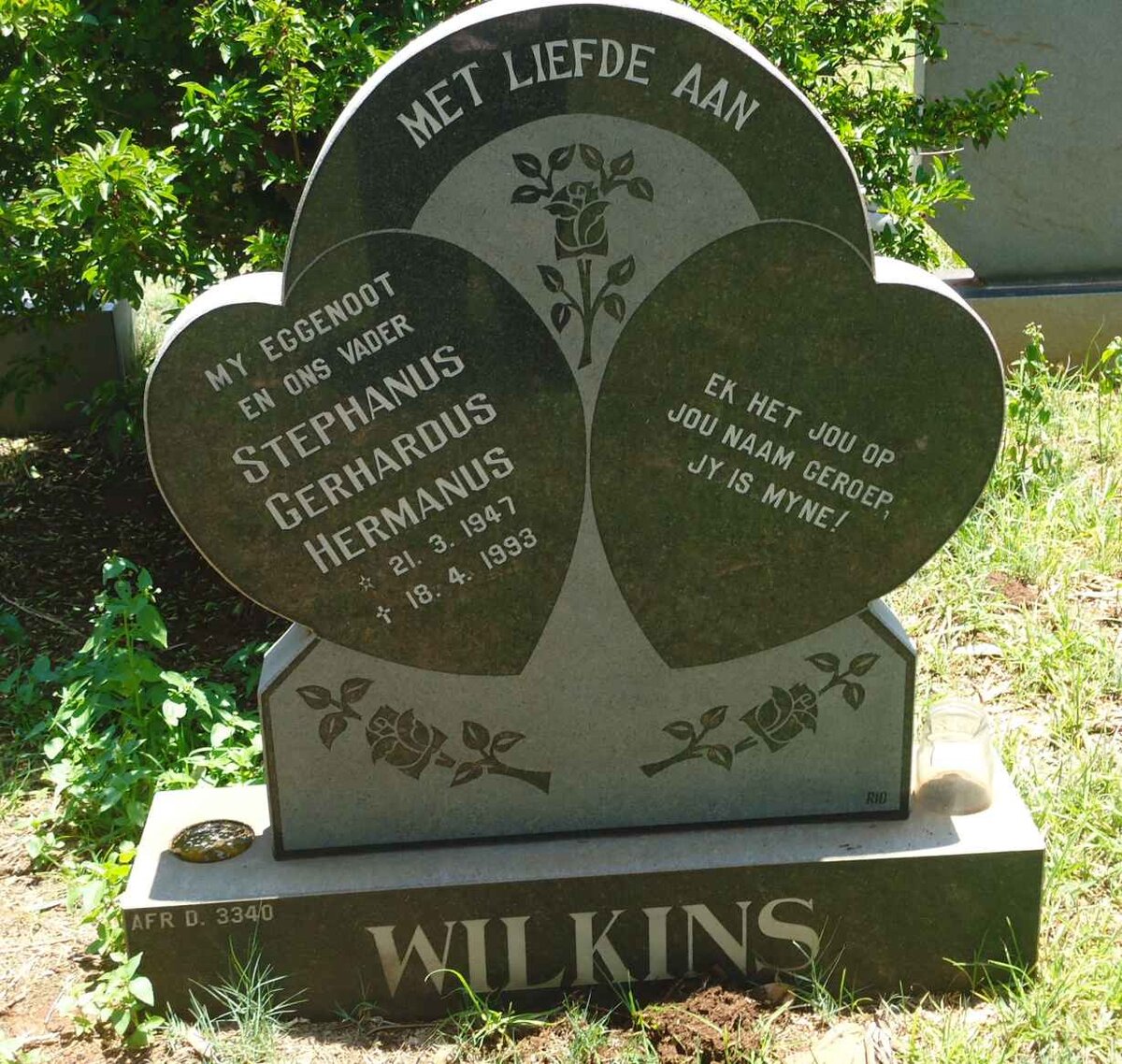 WILKINS Stephanus Gerhardus Hermanus 1947-1993