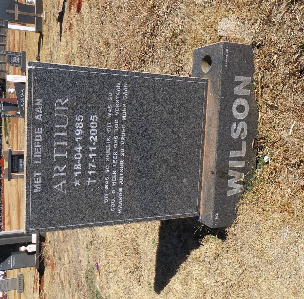 WILSON Arthur 1985-2005