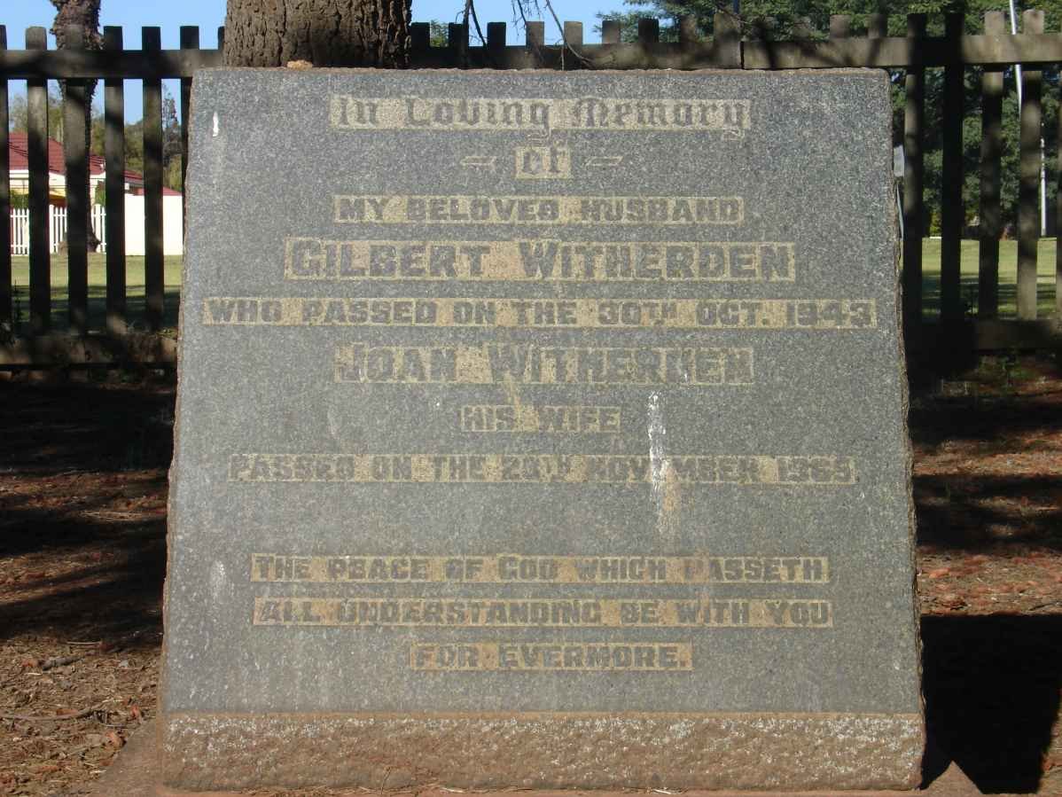 WITHERDEN Gilbert -1943 &amp; Joan 1965