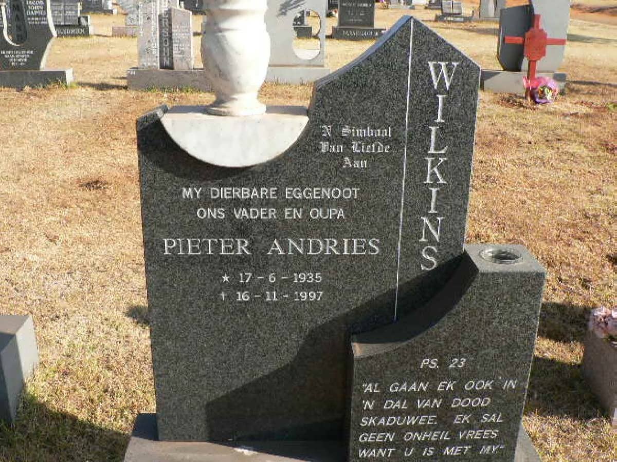 WILKINS Pieter Andries 1935-1997