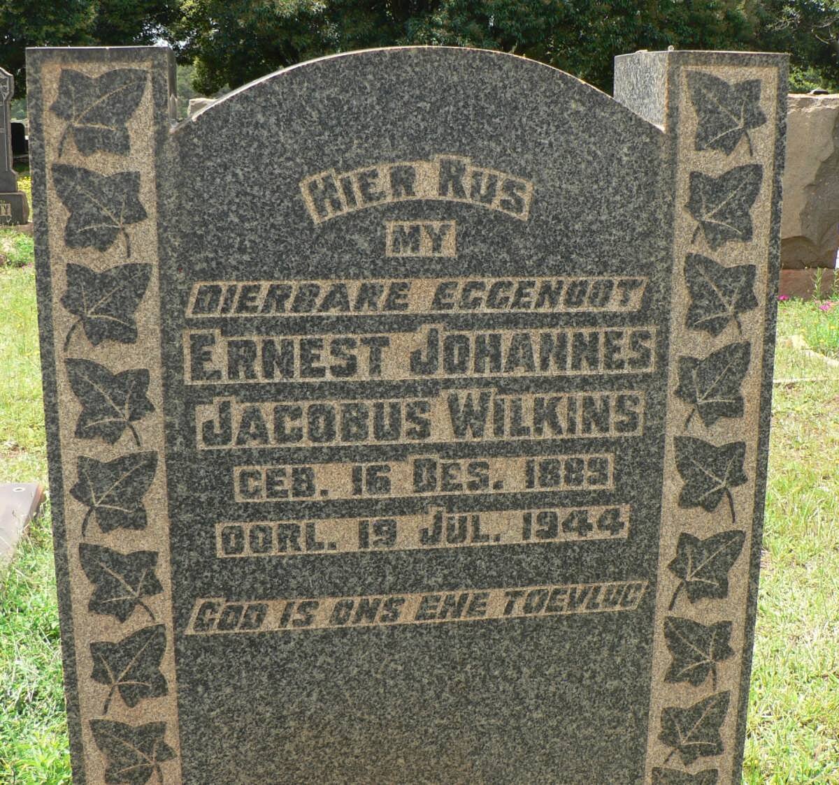 WILKINS Ernest Johannes Jacobus 1889-1944