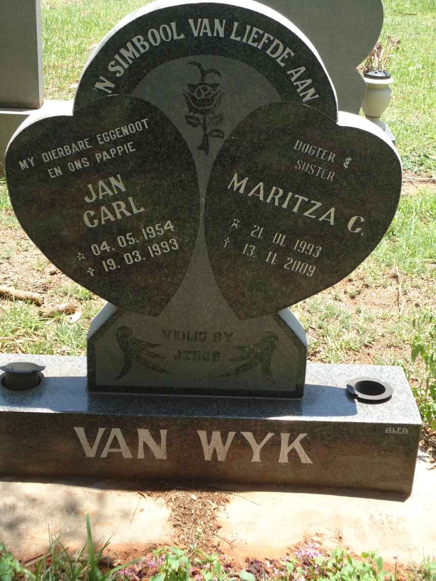 WYK Jan Carl, van 1954-1993 &amp; Maritza C. 1993-2009