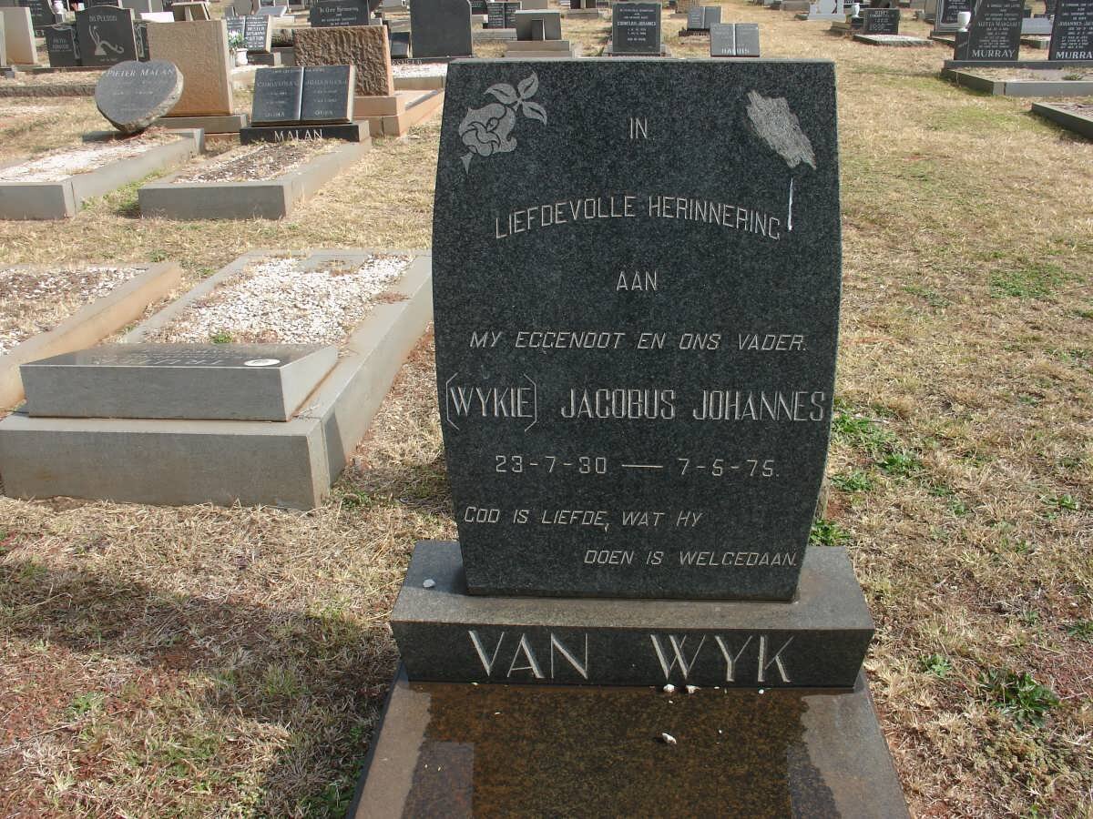 WYK Jacobus Johannes, van 1930-1975