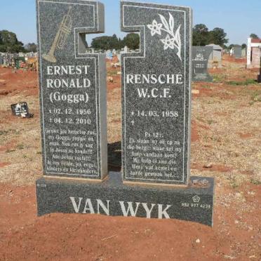 WYK Ernest Ronald, van 1956-2010 &amp; Rensche W.C.F. 1958-