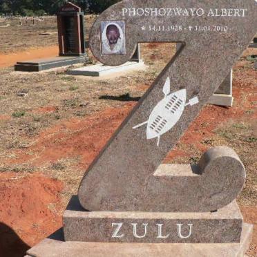 ZULU Phoshozwayo Albert 1928-2010