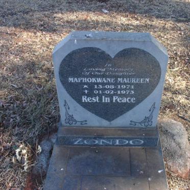 ZONDO Maphokwane Maureen 1971-1973