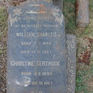 ? William Charles 1888-1957 &amp; Christine Gertrude 1892-1967